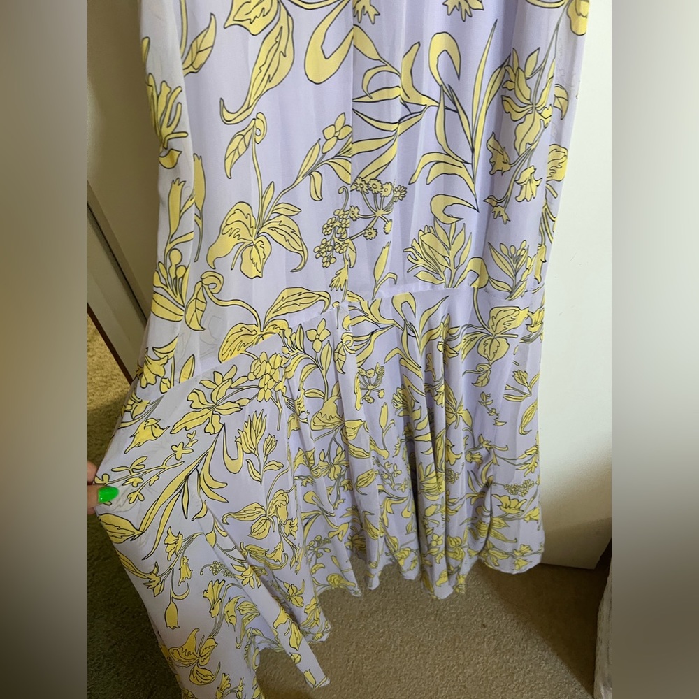 Lulus long off the shoulder dress new with tags. Purple and yellow accents - Picture 5 of 9